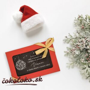 Darčeky pre zamestnancov na Vianoce - Vianočná čokopohľadnica, vzor 06