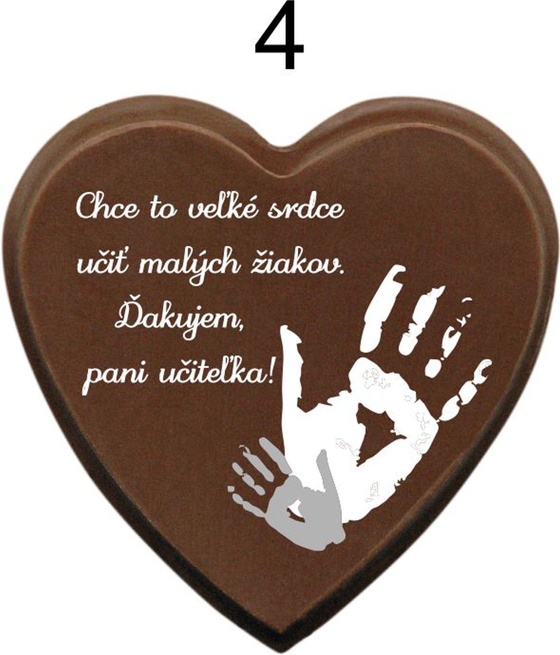 Čokoládové srdiečko pre PANI UČITEĽKU