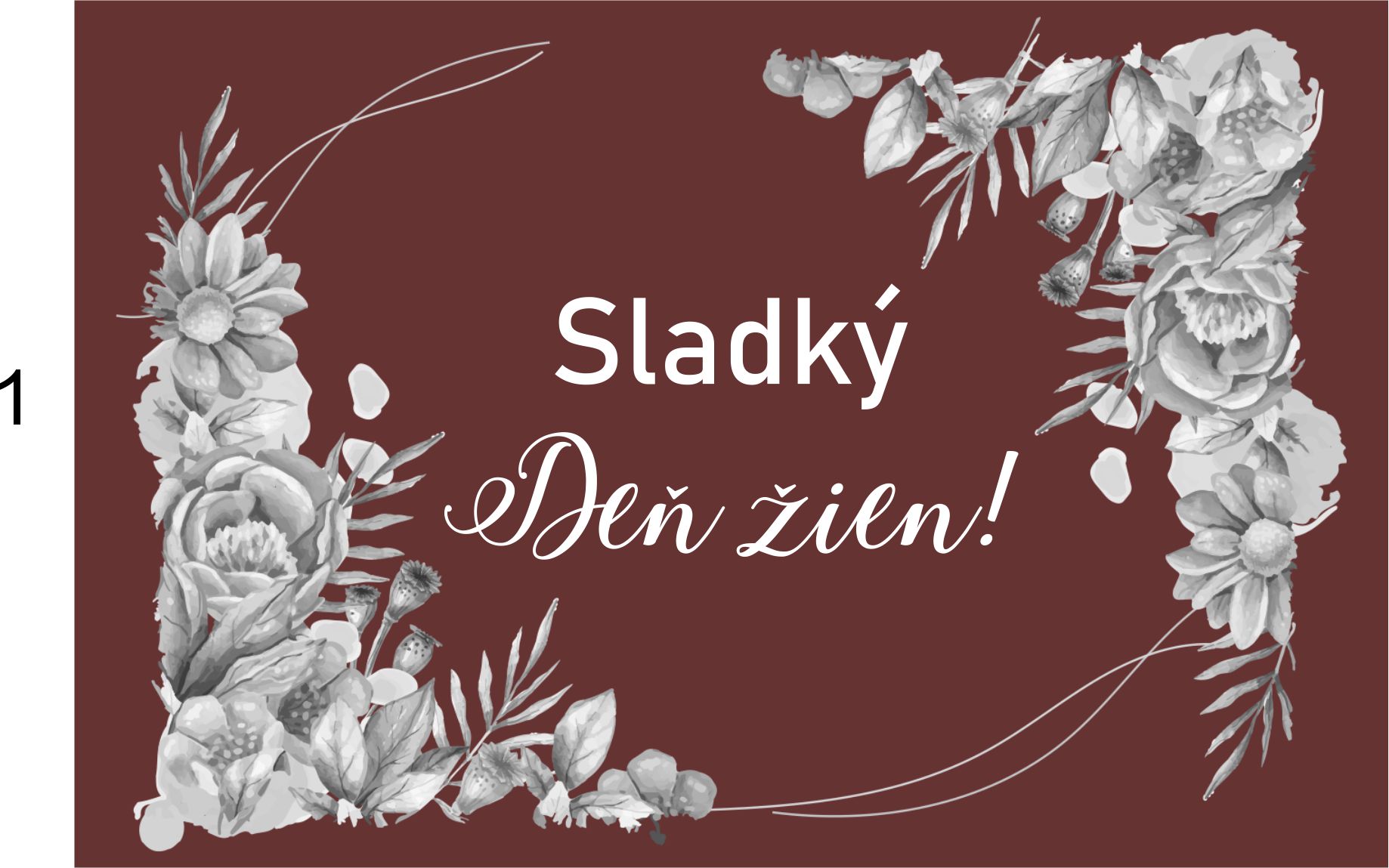 Čokoládová pohľadnica ku Dňu žien
